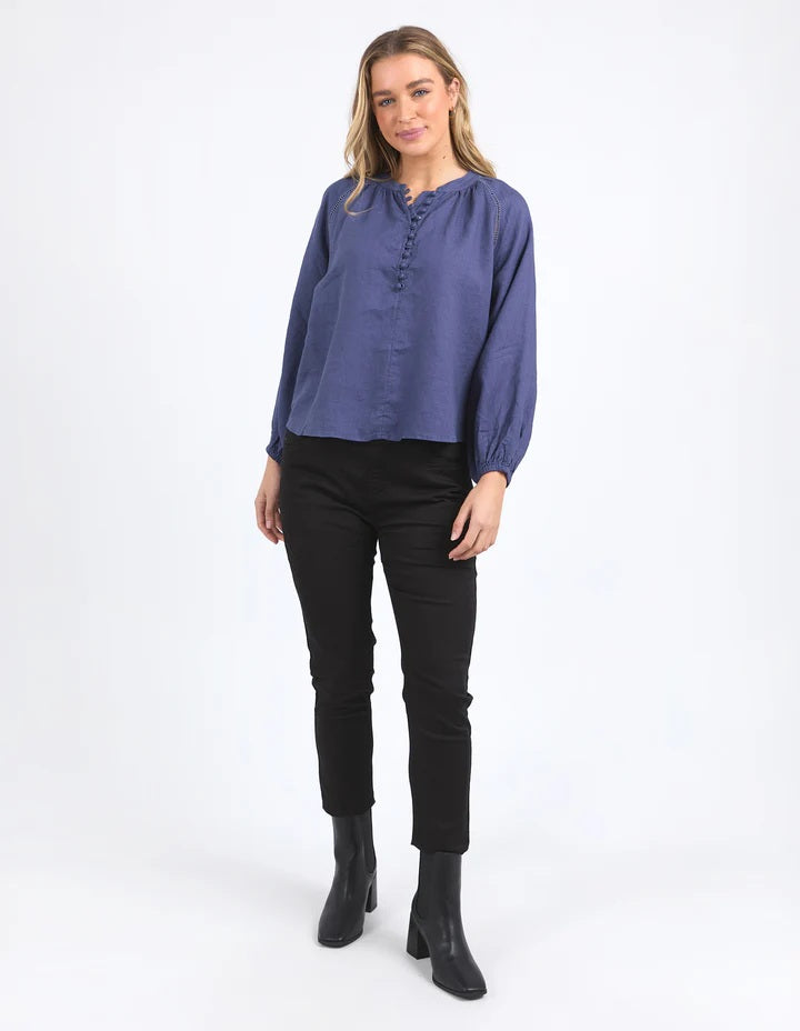 Foxwood Sardina Blouse [COLOUR:Deep Blue SIZE:10]