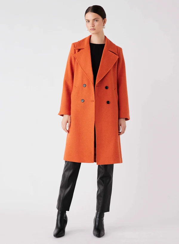 Esmaee Boulevard Coat [COLOUR:Rust SIZE:S]