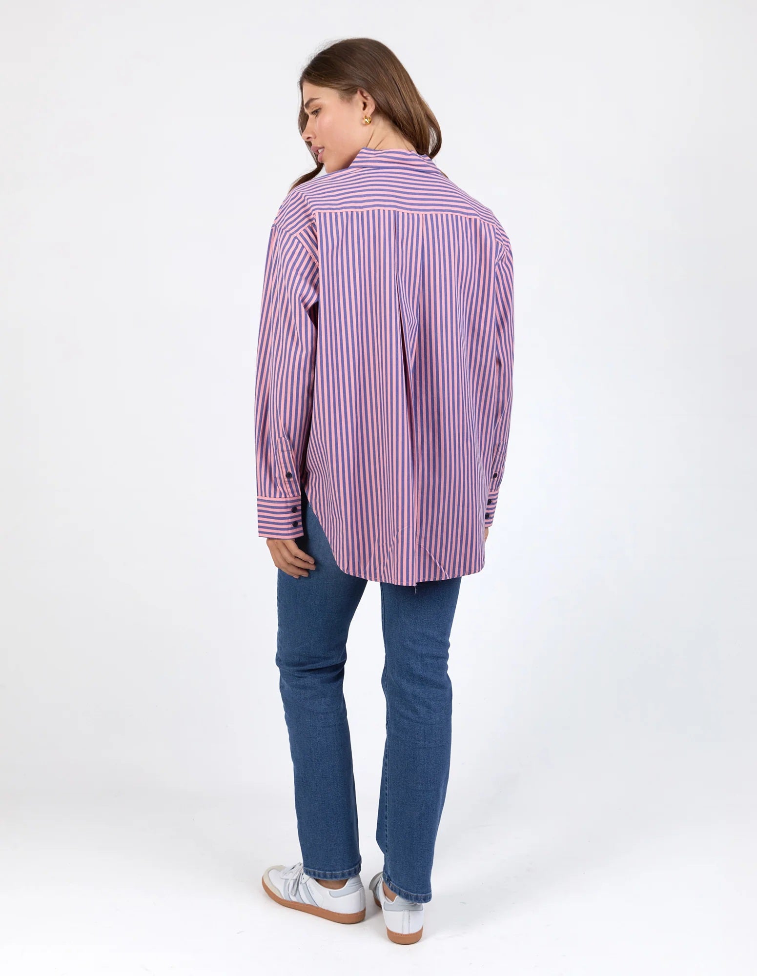 Elm Lila Stripe Shirt [COLOUR:Fr Blue/Charm Pink SIZE:8]