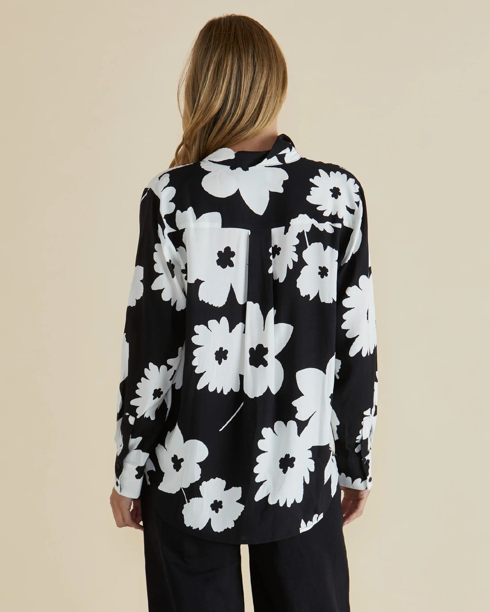 Betty Basics Rosie Shirt [COLOUR:monochrome floral SIZE:8]