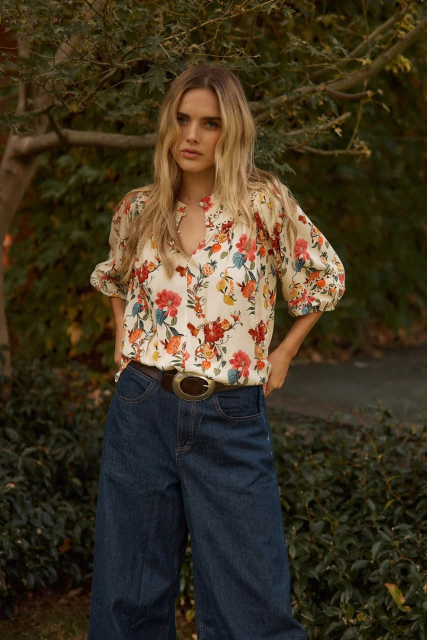 Fate & Becker Guadalupe Top [COLOUR:cream rio SIZE:8]