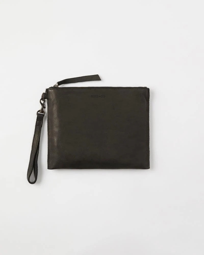 JUJU & Co Large Flat Pouch [COLOUR:Black]
