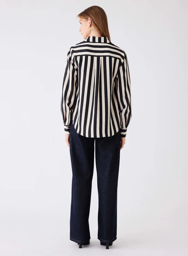 Esmaee Mercury Stripe Shirt [COLOUR:ink stripe SIZE:XS]