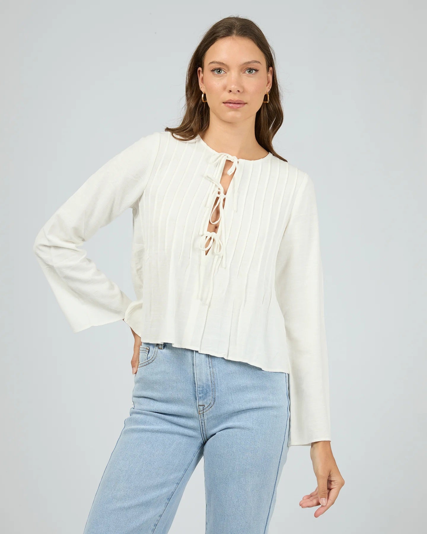 All About Eve Hudson Shirt [COLOUR:Vintage white SIZE:6]