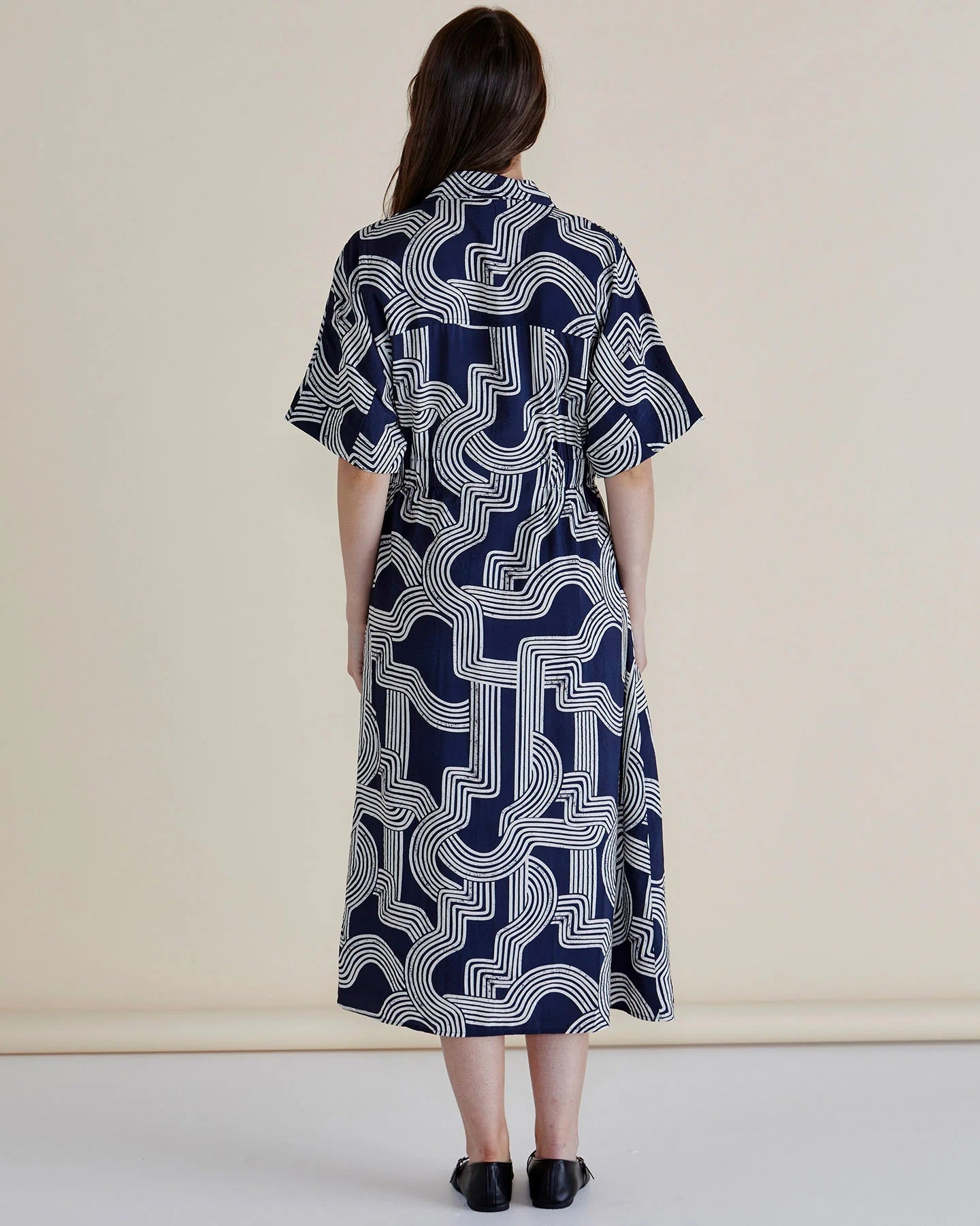 Betty Basics Skye Dress [COLOUR:Navy Geo SIZE:8]