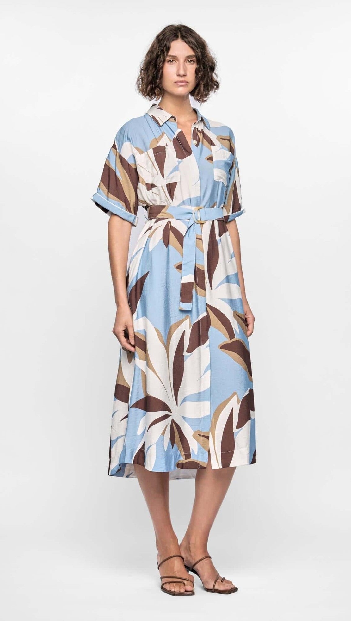 Staple The Lable Maeve Midi Shirt Dress [COLOUR:resort floral SIZE:S]