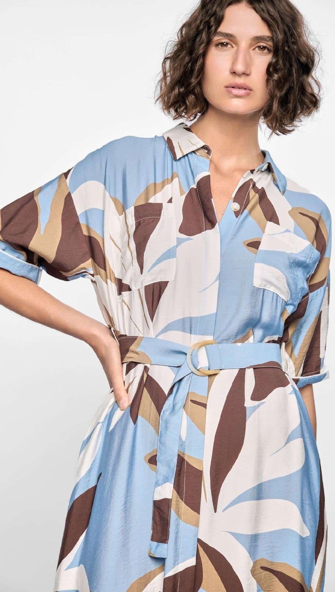 Staple The Lable Maeve Midi Shirt Dress [COLOUR:resort floral SIZE:S]