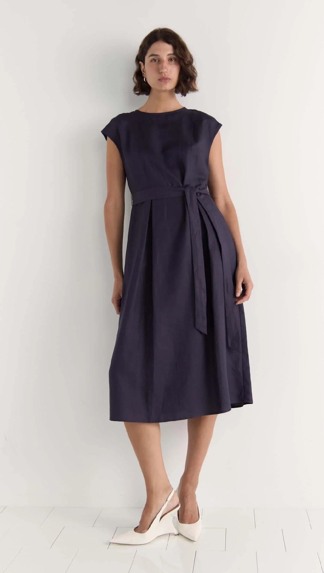 Staple The Lable Rhea Midi Dress [COLOUR:Navy SIZE:S]