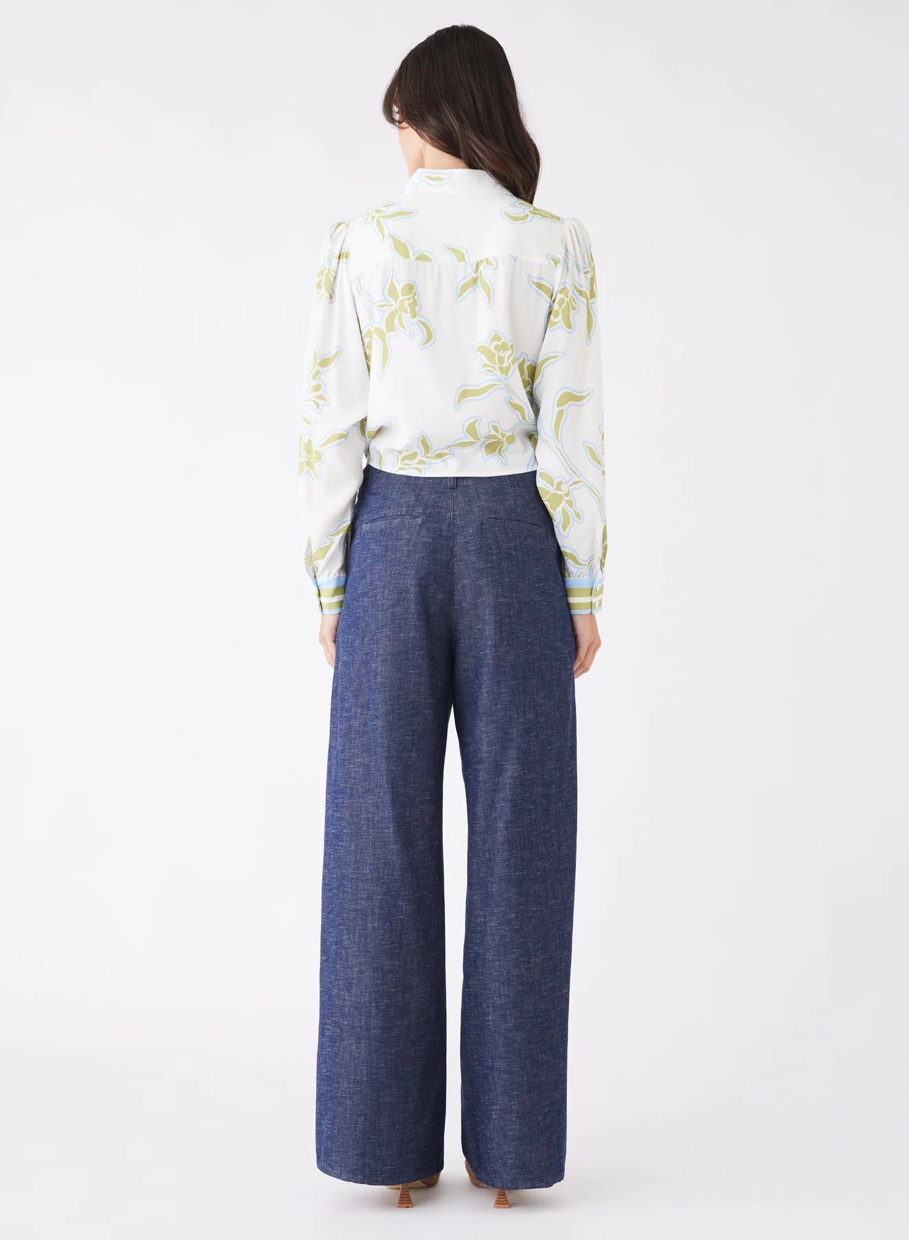 Esmaee Tranquility Tie Shirt [COLOUR:Olive Floral SIZE:XS]