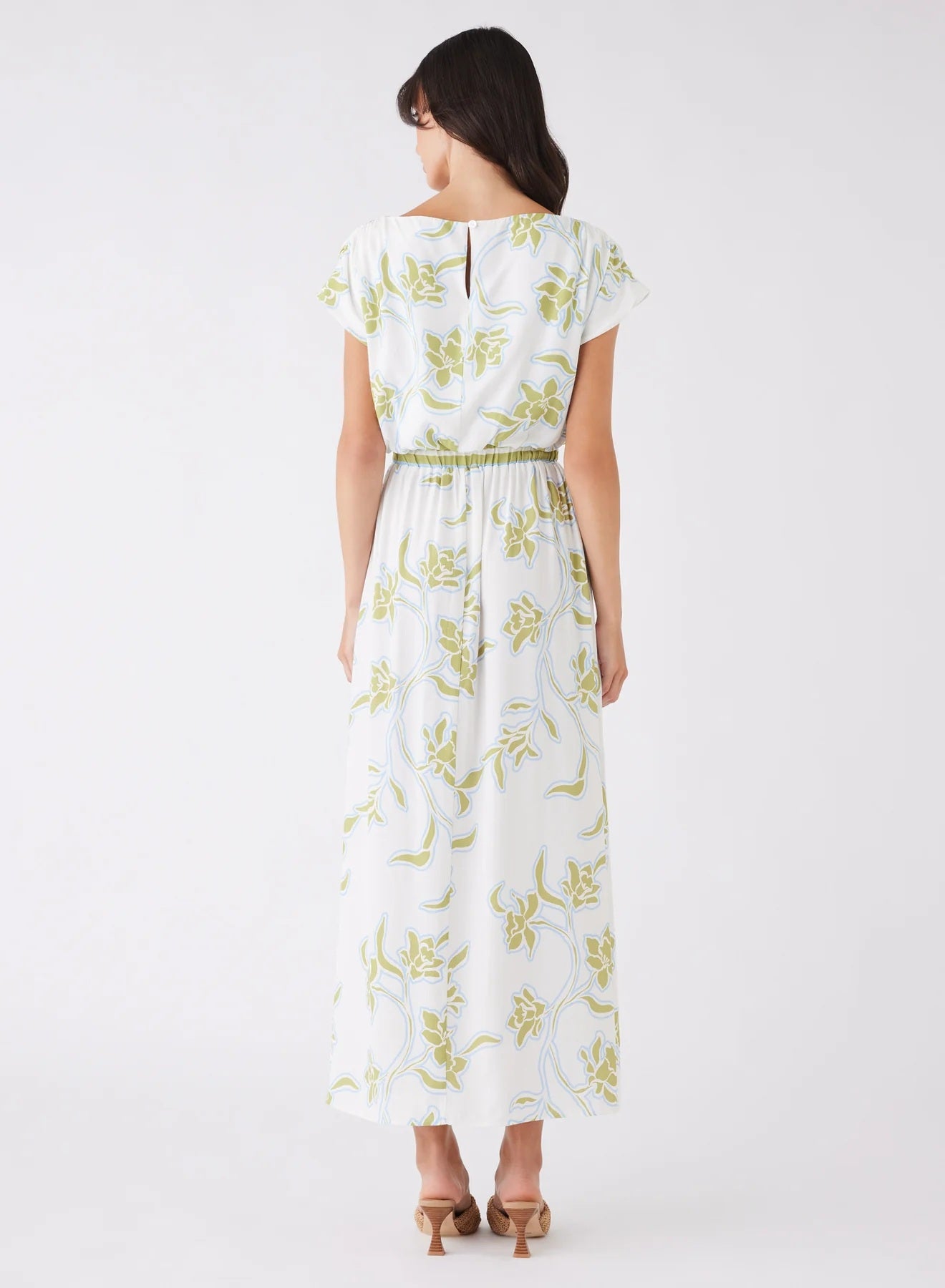 Esmaee Tranquility Dress [COLOUR:Olive Floral SIZE:M]