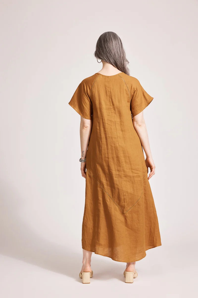 Eb & Ive Miramar Maxi Dress [COLOUR:Caramel SIZE:Small]