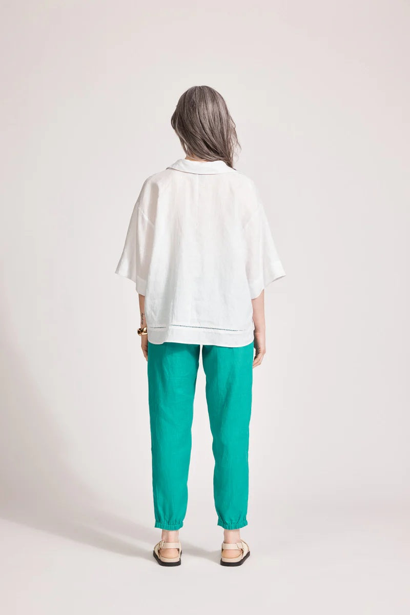 Eb & Ive Miramar collared Top [COLOUR:White SIZE:M]