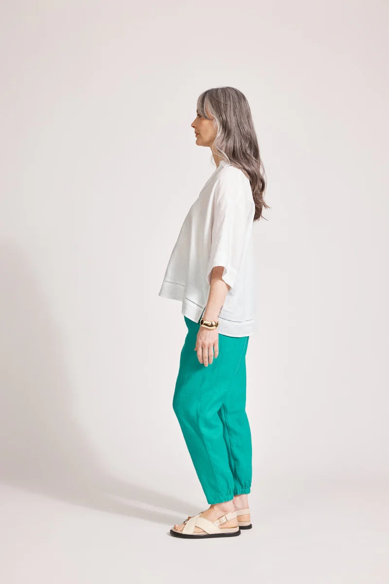 Eb & Ive Miramar collared Top [COLOUR:White SIZE:M]