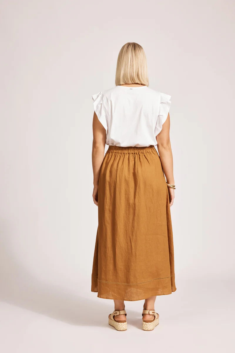 Eb & Ive Miramar Maxi Skirt [COLOUR:Caramel SIZE:S]