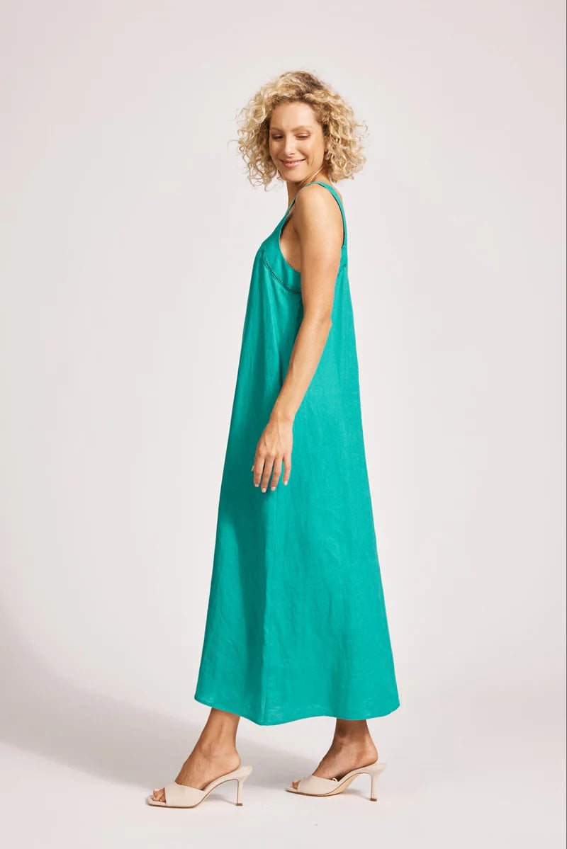 Eb & Ive Miramar Tank Maxi Dress [COLOUR:Lagoon SIZE:S]