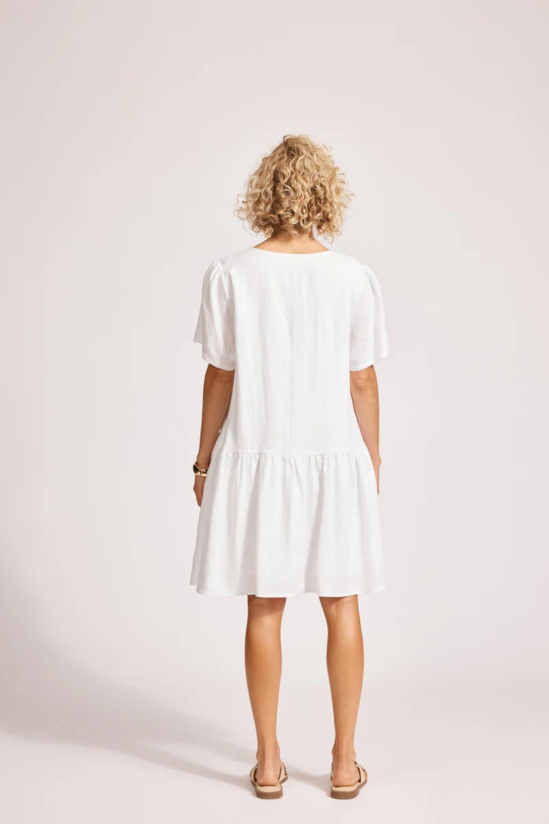 Eb & Ive Miramar Midi Dress [COLOUR:White SIZE:S]