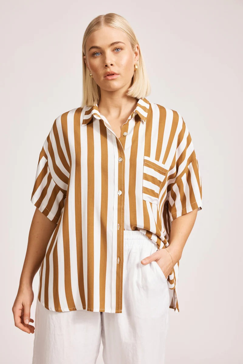 Eb & Ive Treville Stirpe Shirt [COLOUR:Caramel SIZE:o/s]