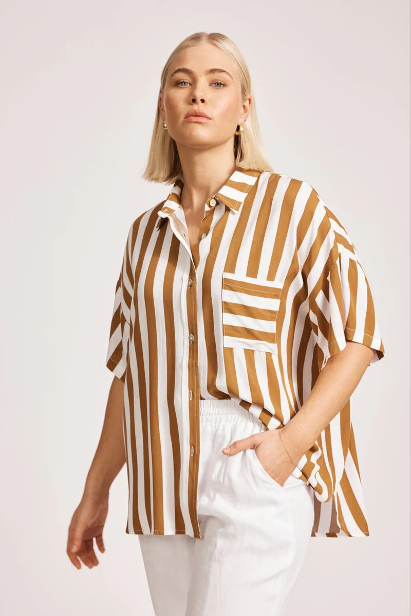 Eb & Ive Treville Stirpe Shirt [COLOUR:Caramel SIZE:o/s]