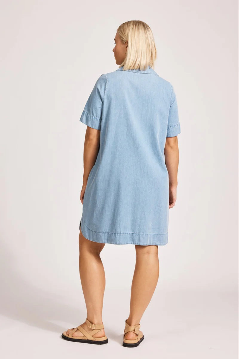 Eb & Ive Melenia Denim Shirt Dress [COLOUR:Denim SIZE:S]