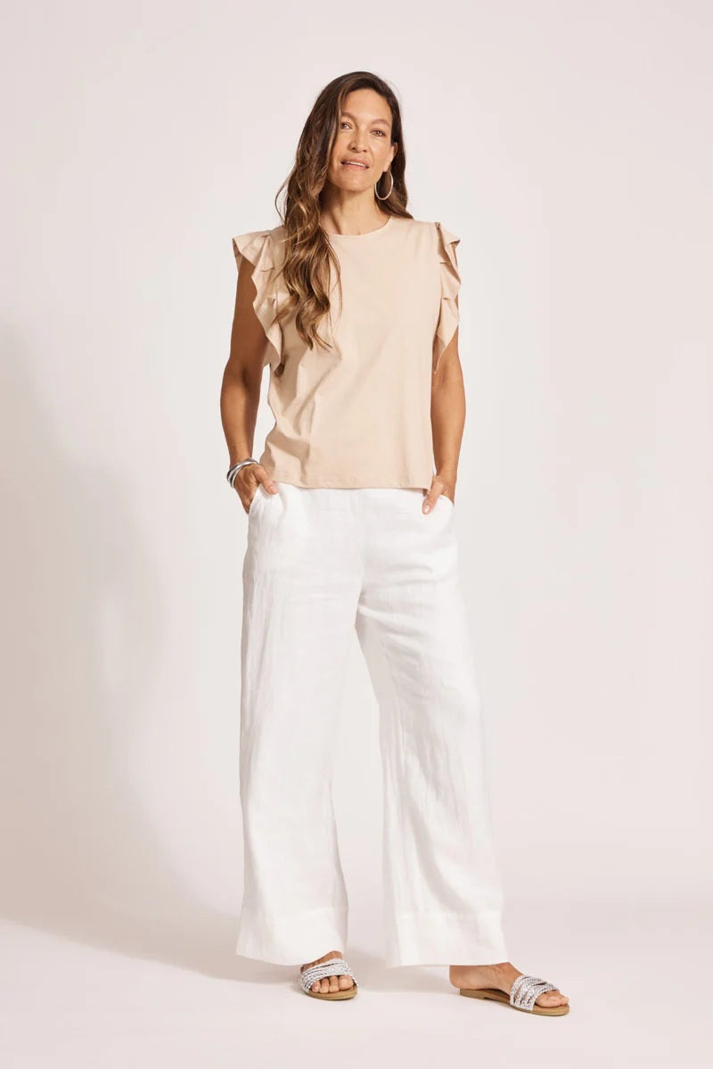 Eb & Ive Francia Frill Tank [COLOUR:Stone SIZE:M]