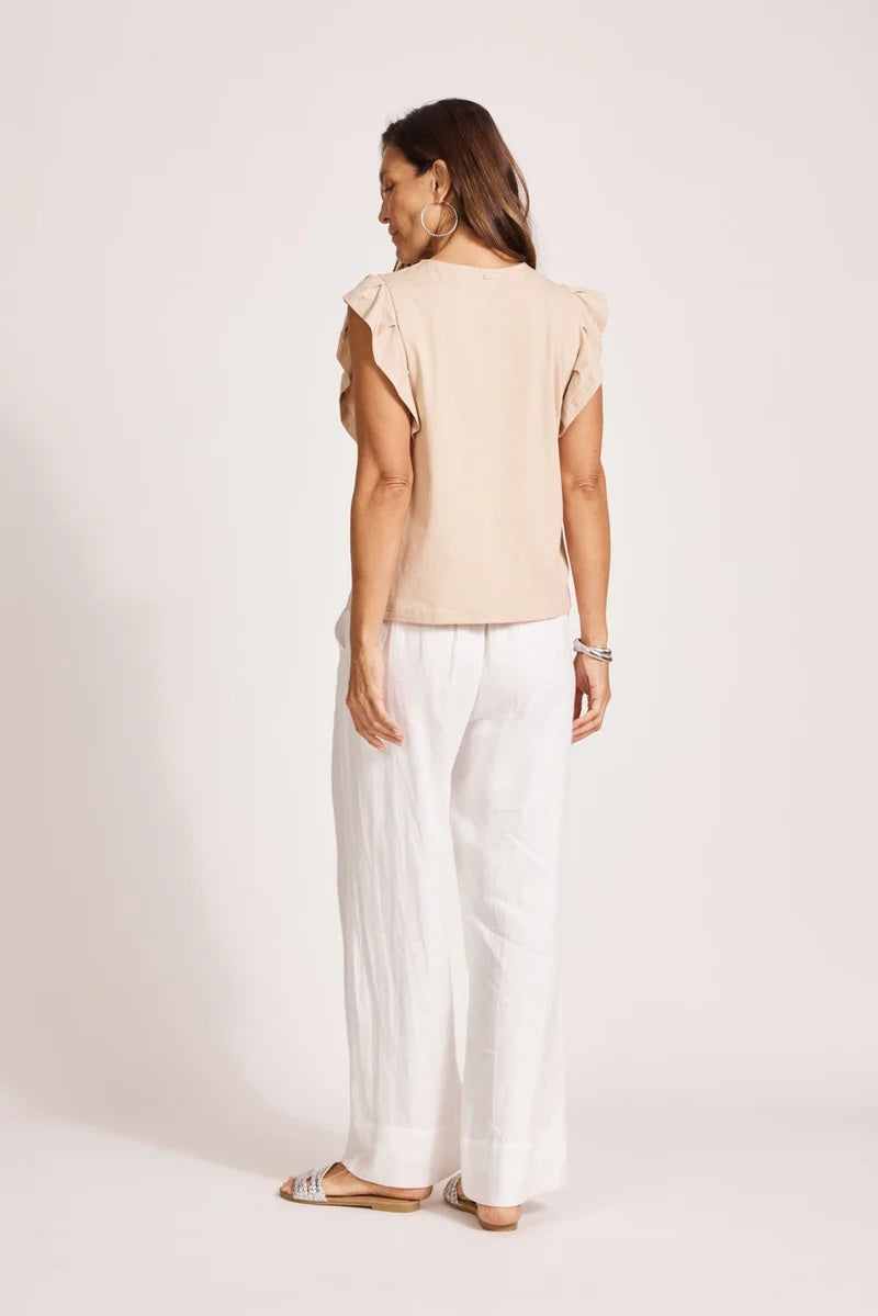 Eb & Ive Francia Frill Tank [COLOUR:Stone SIZE:M]