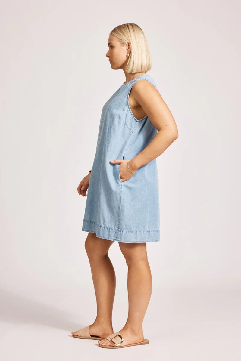 Eb & Ive Melenia Denim Tank Dress [COLOUR:Denim SIZE:S]