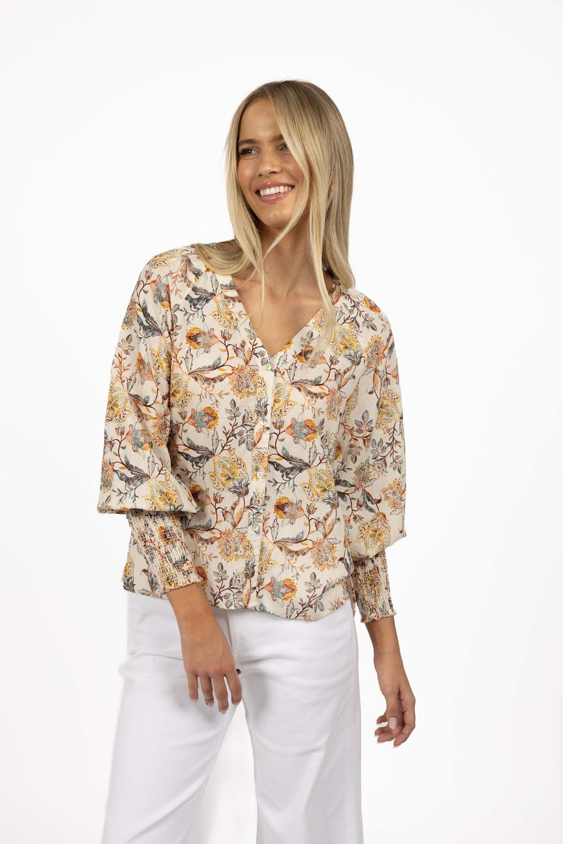 Humidity Frances Blouse [COLOUR:kaffir print SIZE:XS]