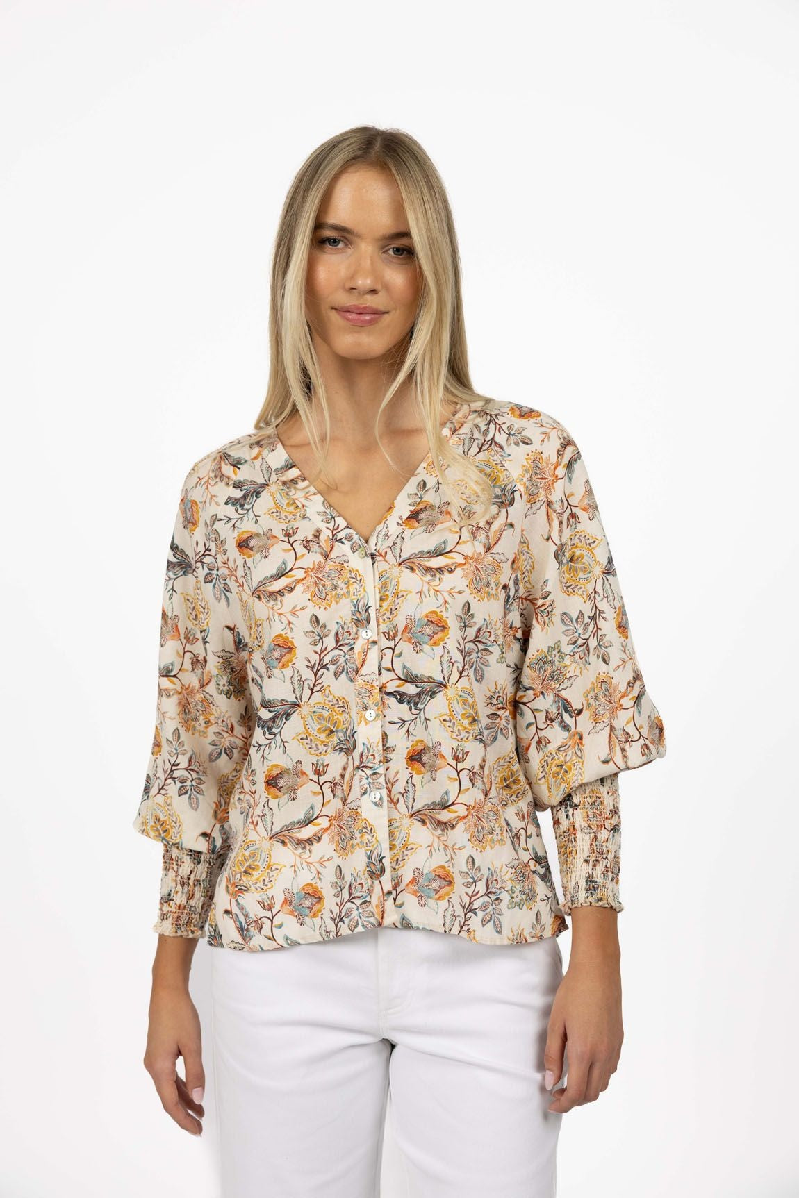 Humidity Frances Blouse [COLOUR:kaffir print SIZE:XS]