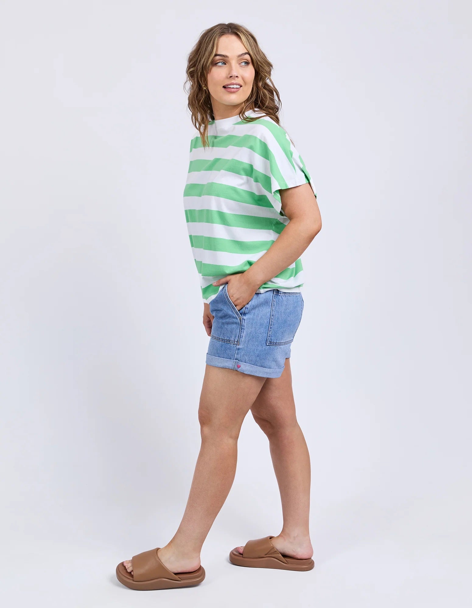 Elm Poet Tee [COLOUR:Spring green SIZE:8]