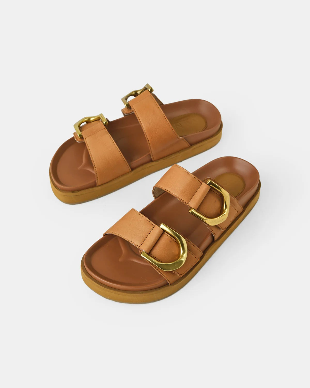 Walnut Mint Leather Slide [COLOUR:Coconut SIZE:37]
