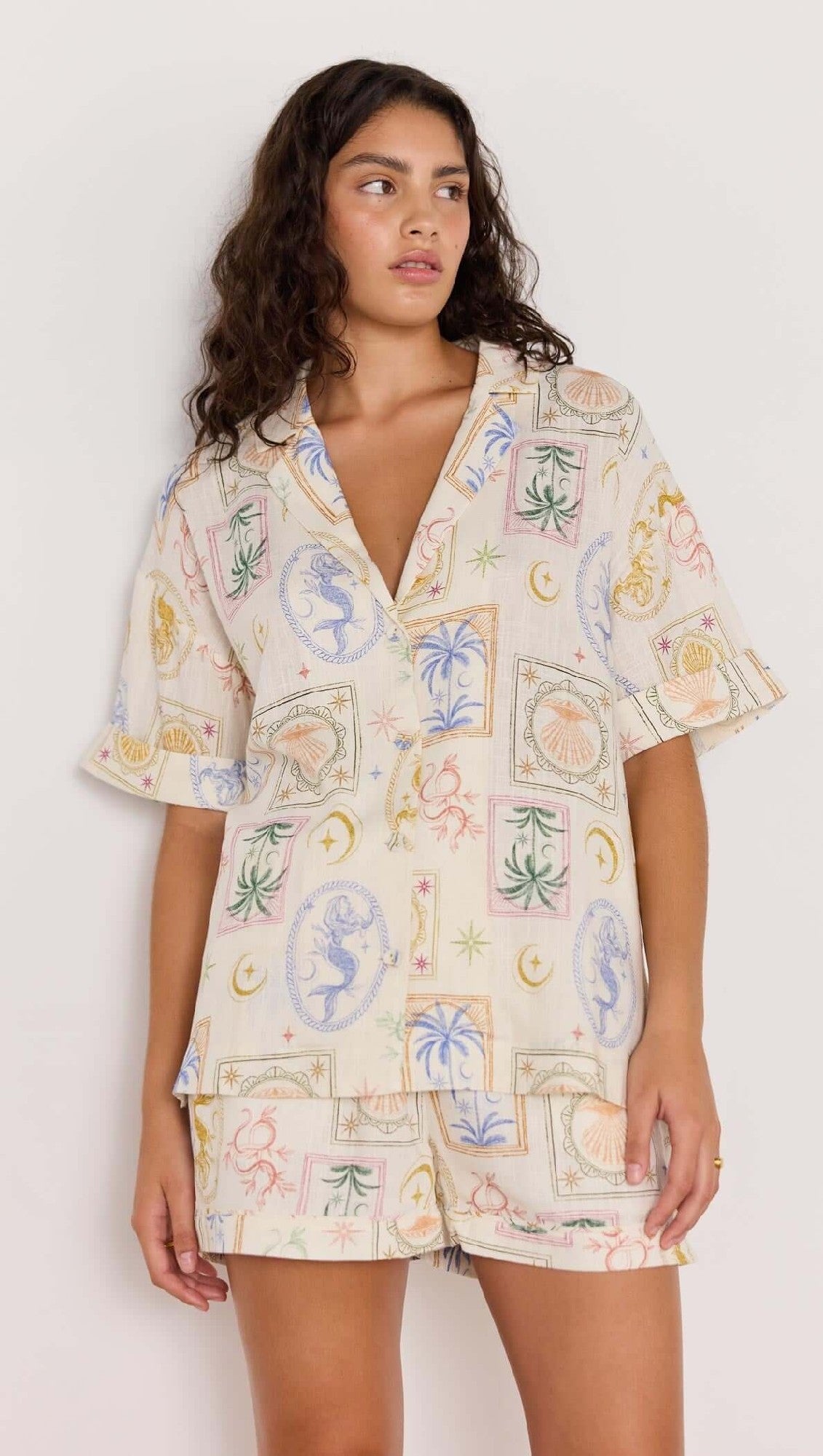 Minkpink Sirena Resort Shirt [COLOUR:Multi SIZE:XS]