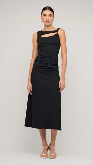 Staple The Lable Lyric Cutout Midi dress [COLOUR:Black SIZE:S]