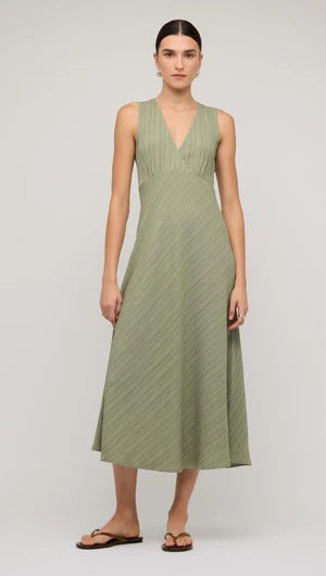 Staple The Lable Amira Bias Midi Dress [COLOUR:Sage SIZE:S]