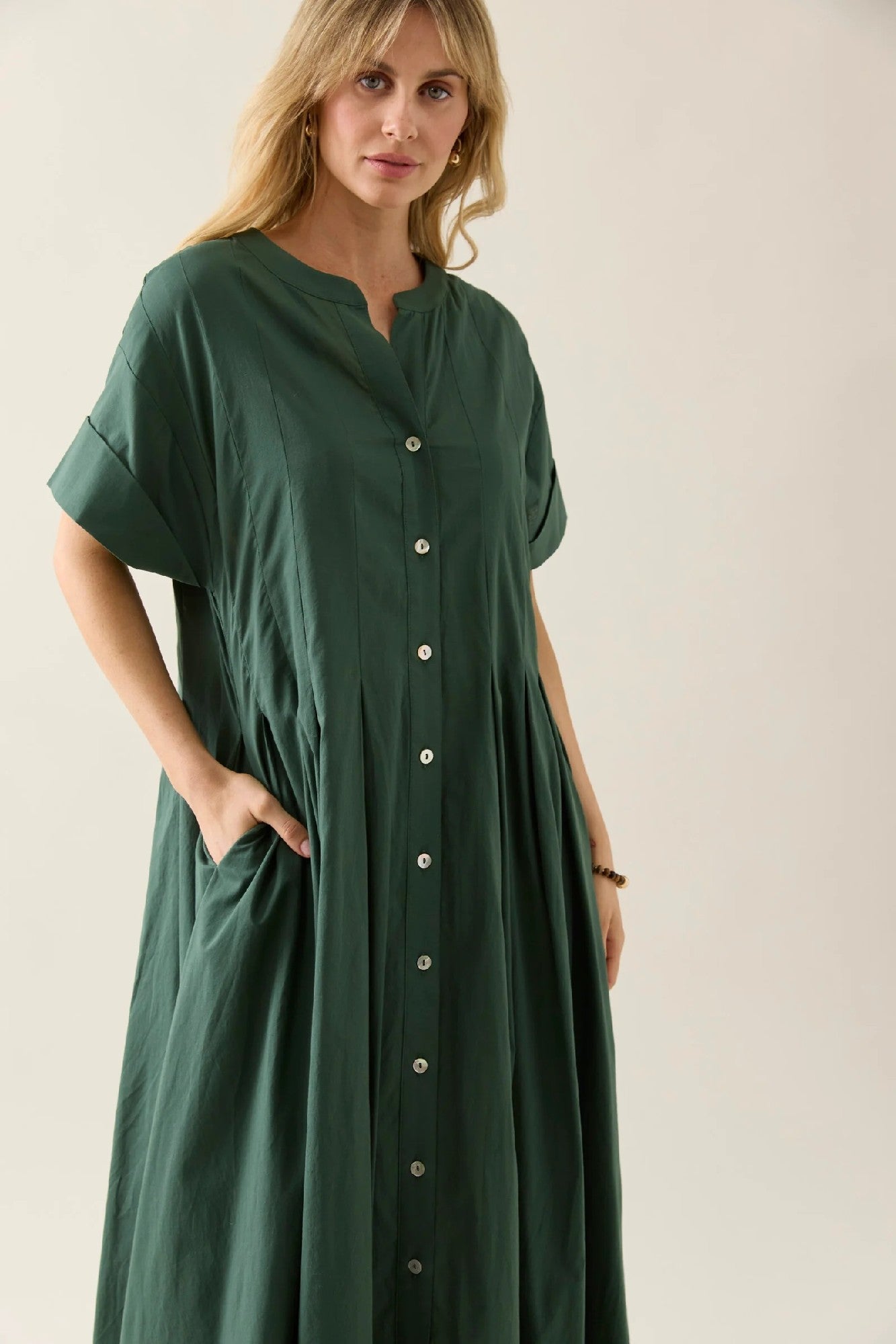 Isle Of Mine Aurora Pleat Maxi Dress [COLOUR:myrtle SIZE:S]