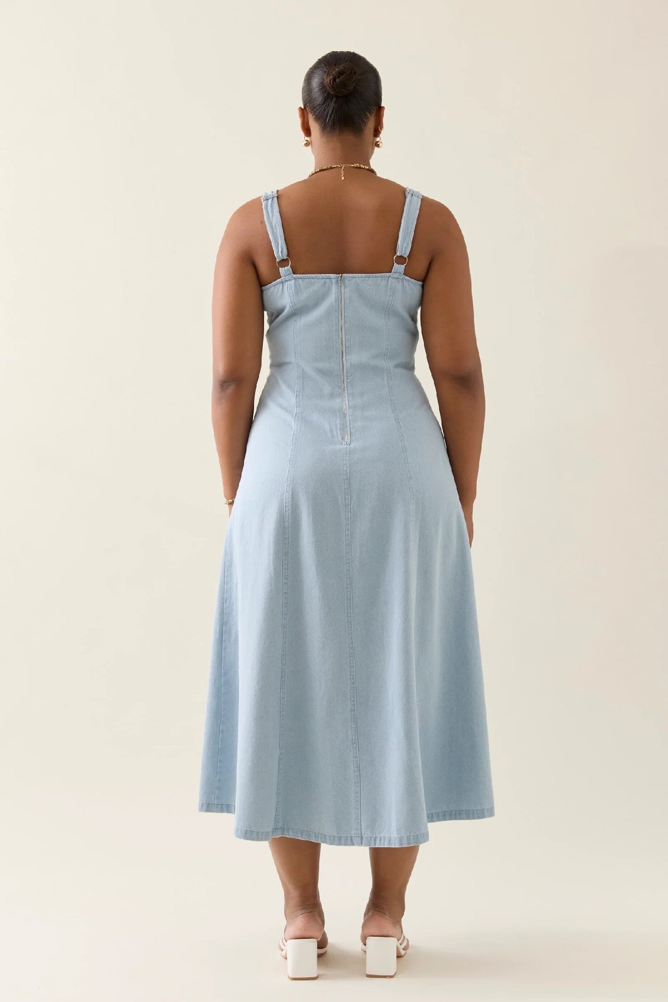 Isle Of Mine Sofie Denim Tank Dress [COLOUR:Sky SIZE:S]