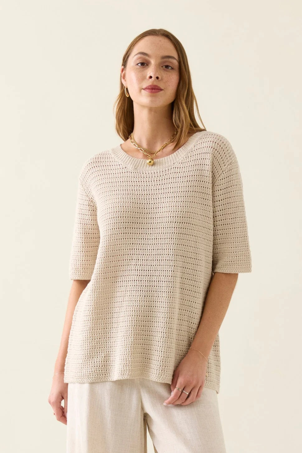 Isle Of Mine Sylvie Tee Shirt [COLOUR:Canvas SIZE:S]