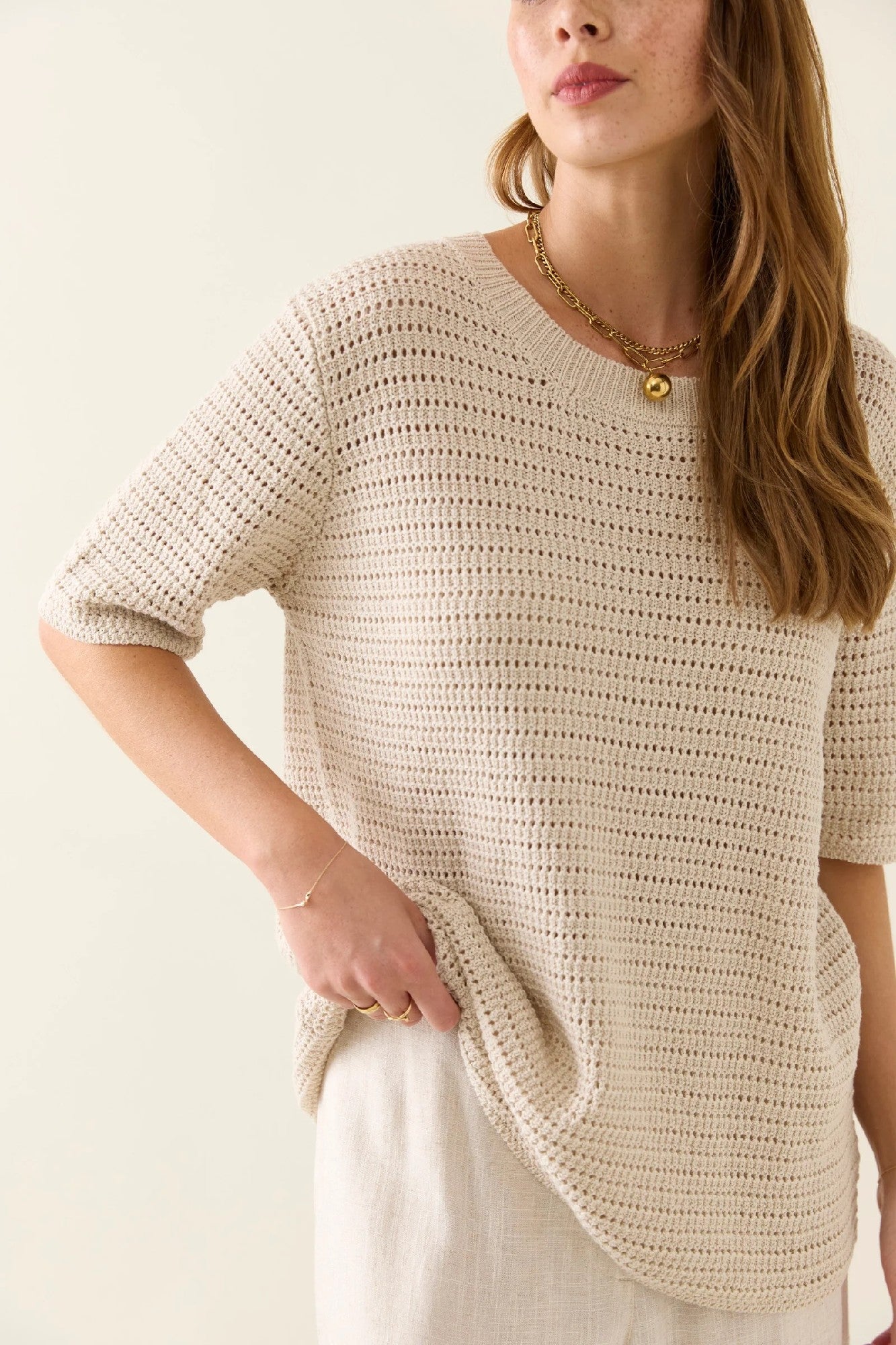 Isle Of Mine Sylvie Tee Shirt [COLOUR:Canvas SIZE:S]