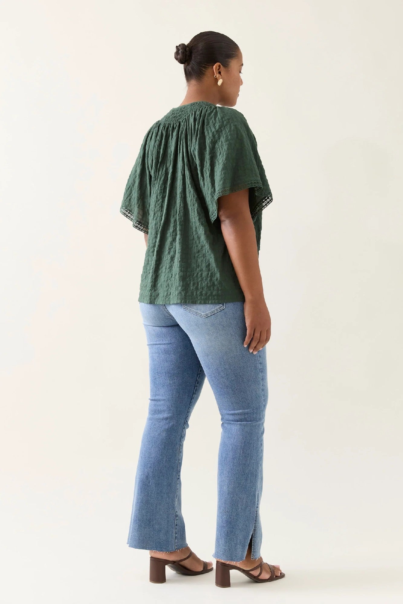 Isle Of Mine Esther Shirred Top [COLOUR:myrtle SIZE:S]