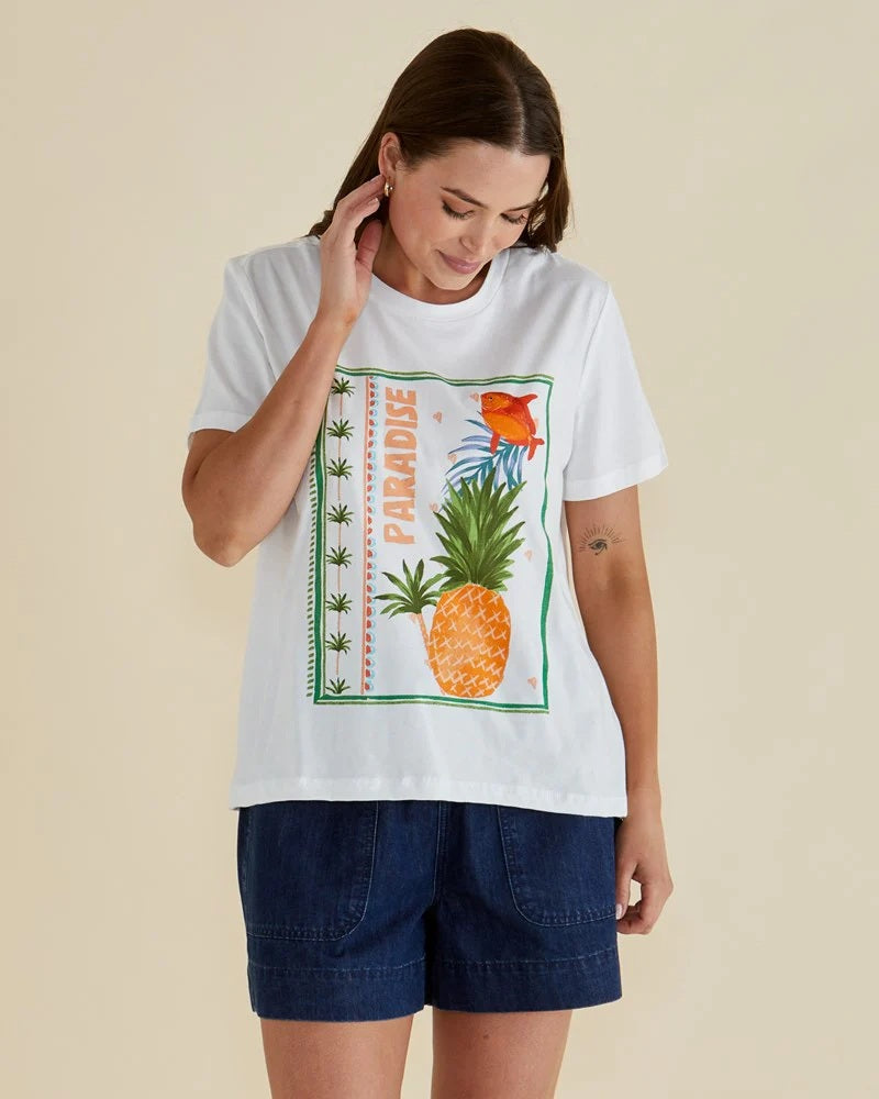 Betty Basics Ellia Crew Tee [COLOUR:White SIZE:8]