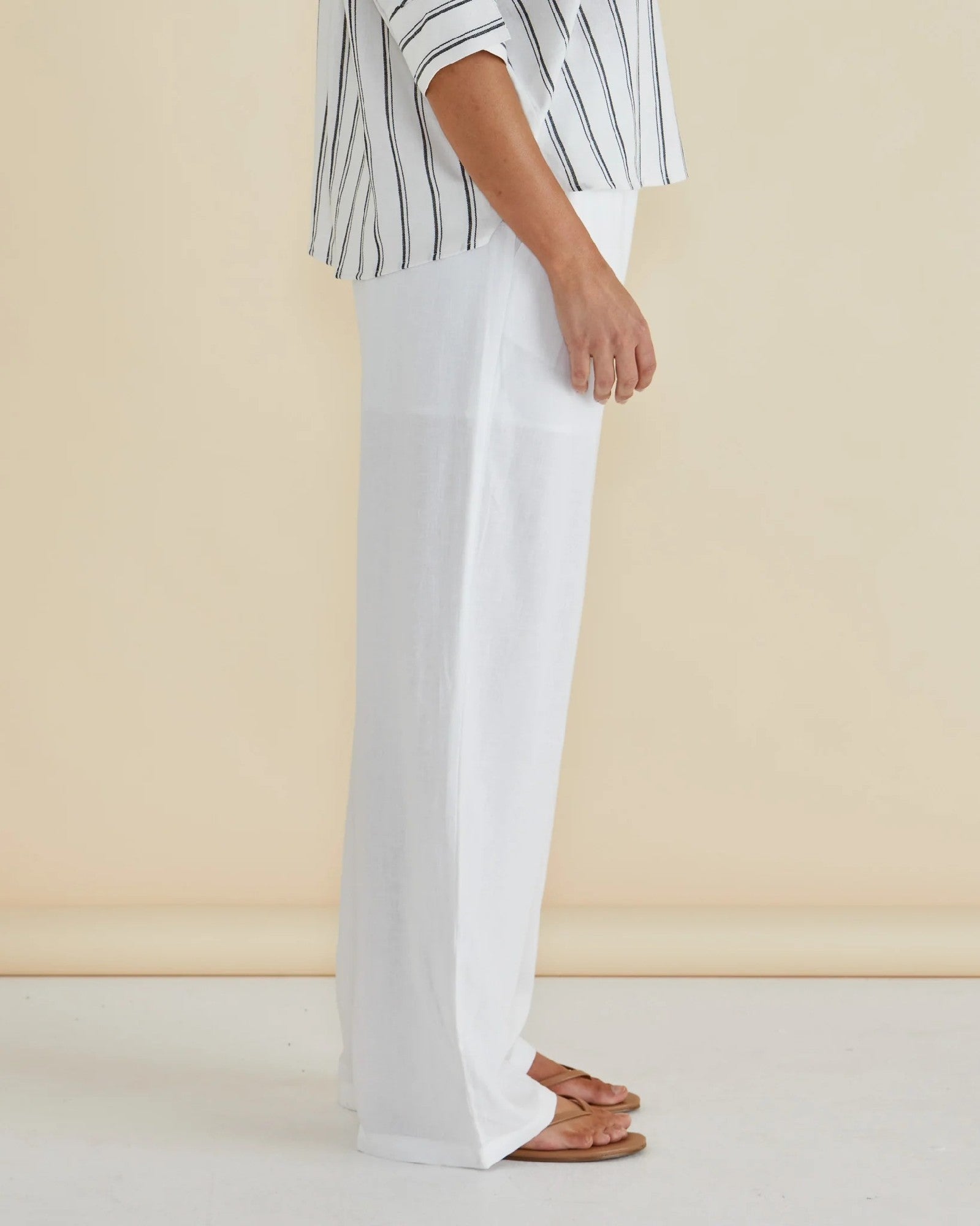 Betty Basics Zaza Relax Pant [COLOUR:White SIZE:8]