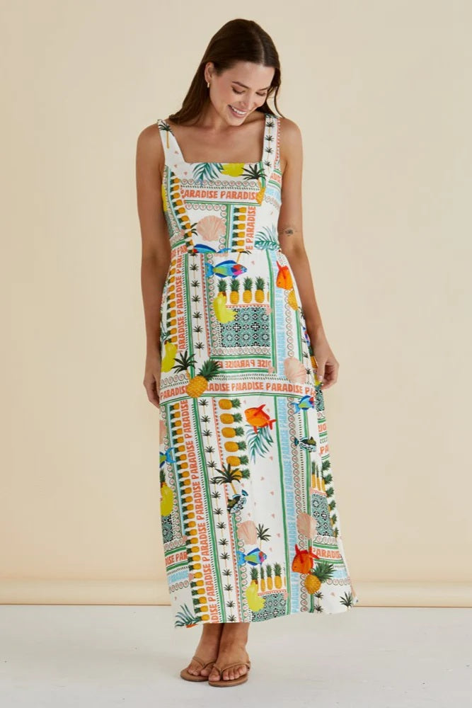 Betty Basics Tegan Midi Dress [COLOUR:Paradise Print  SIZE:8]