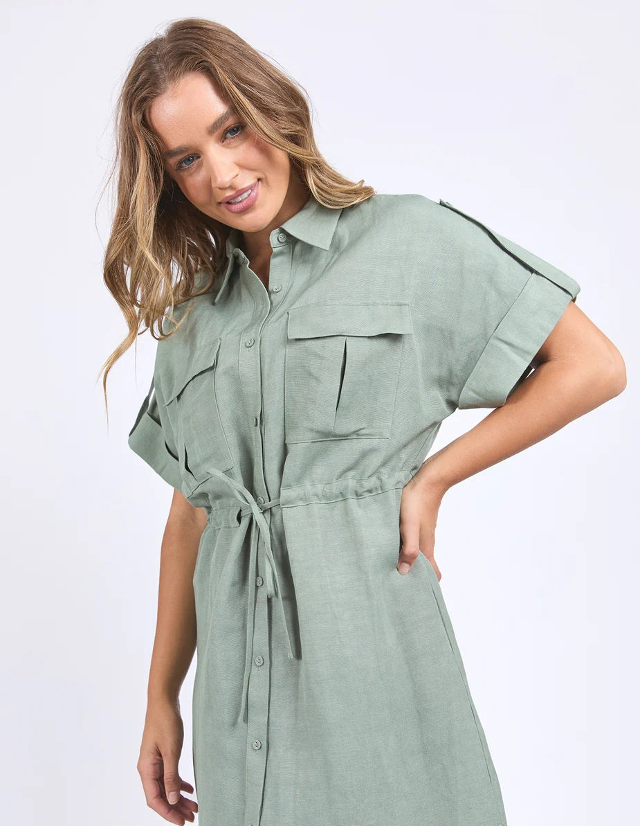 Foxwood Willow Shirt Dress [COLOUR:Iceburg Green SIZE:10]
