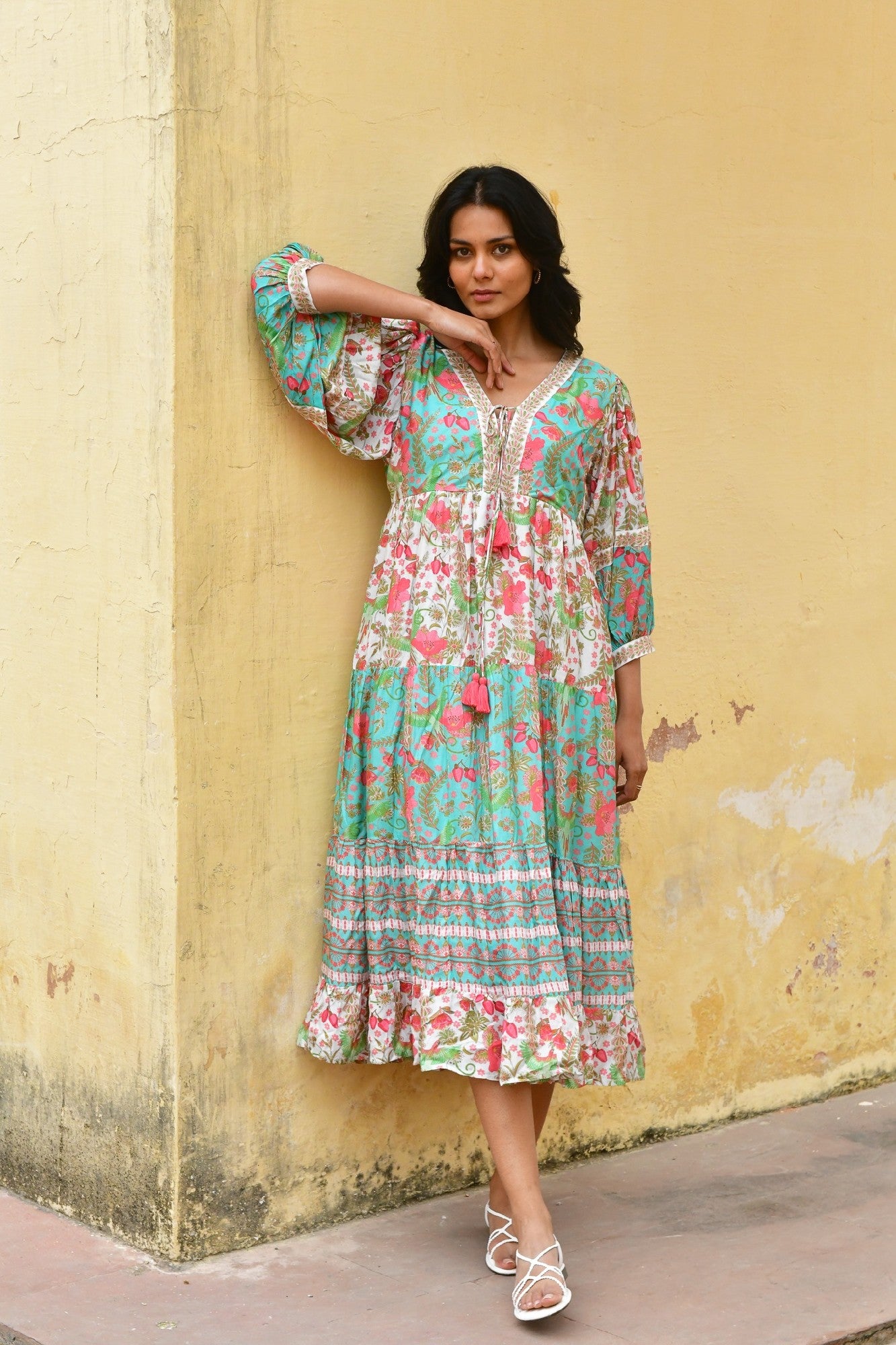 Azure And Indigo Hummingbird Maxi [COLOUR:Green SIZE:S]