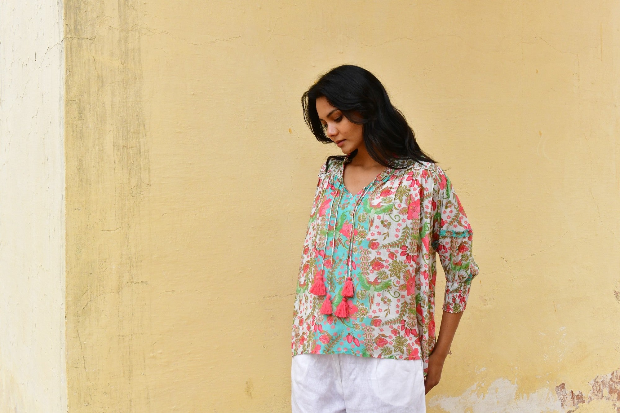 Azure And Indigo Hummingbird Blouse [COLOUR:Green SIZE:S]