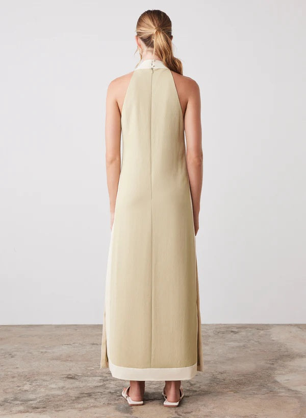Esmaee Voyage Maxi  Dress [COLOUR:celery/cream SIZE:M]