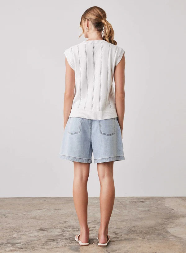 Esmaee Pioneer Knit Tank [COLOUR:white pioneer SIZE:XS]
