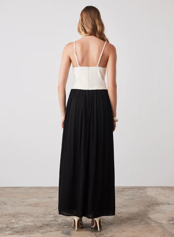 Esmaee- Sanctuary Maxi dress [COLOUR:ivory/black SIZE:XS]