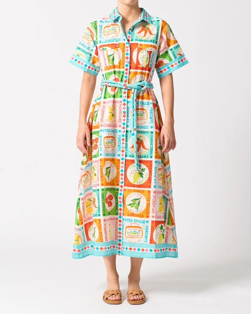 Walnut Cannes Dress [COLOUR:ciao sicily SIZE:10]