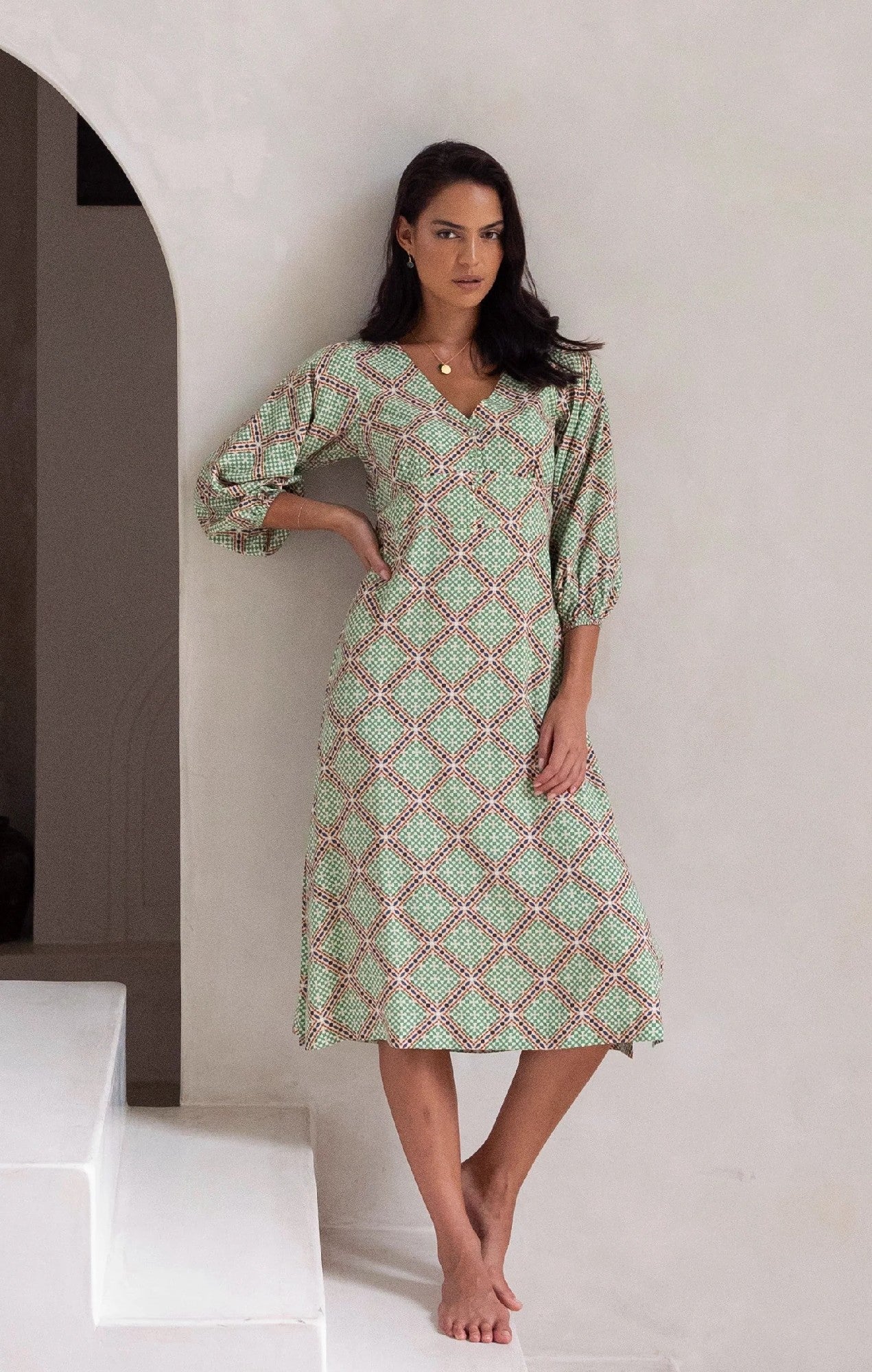Humidity Marrakesh Midi Dress [COLOUR:Marra Print SIZE:8]