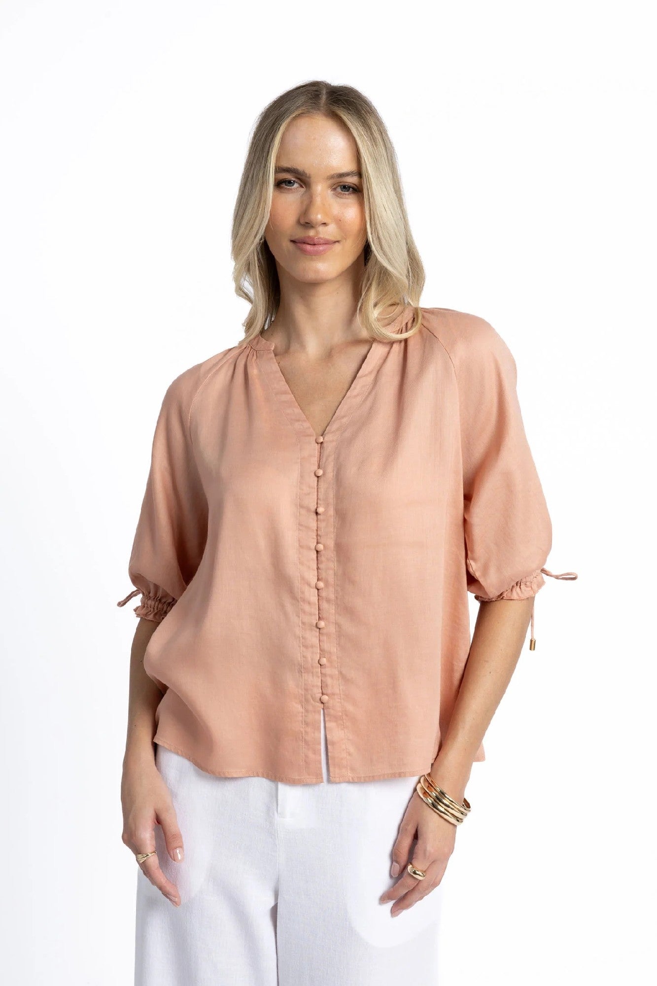 Humidity Reece Blouse [COLOUR:Clay SIZE:S]